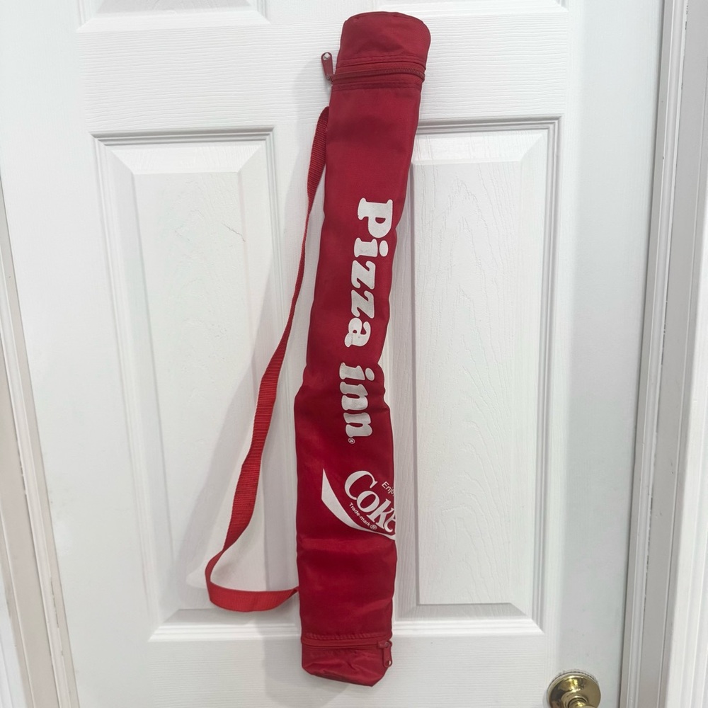 Vintage Red “Pizza Inn” Coca Cola Cans Carrying Bag